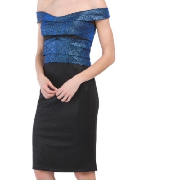 Rene by Rene Ruiz off the Shoulder Layered Cocktail Dress - Picture 1 of 6